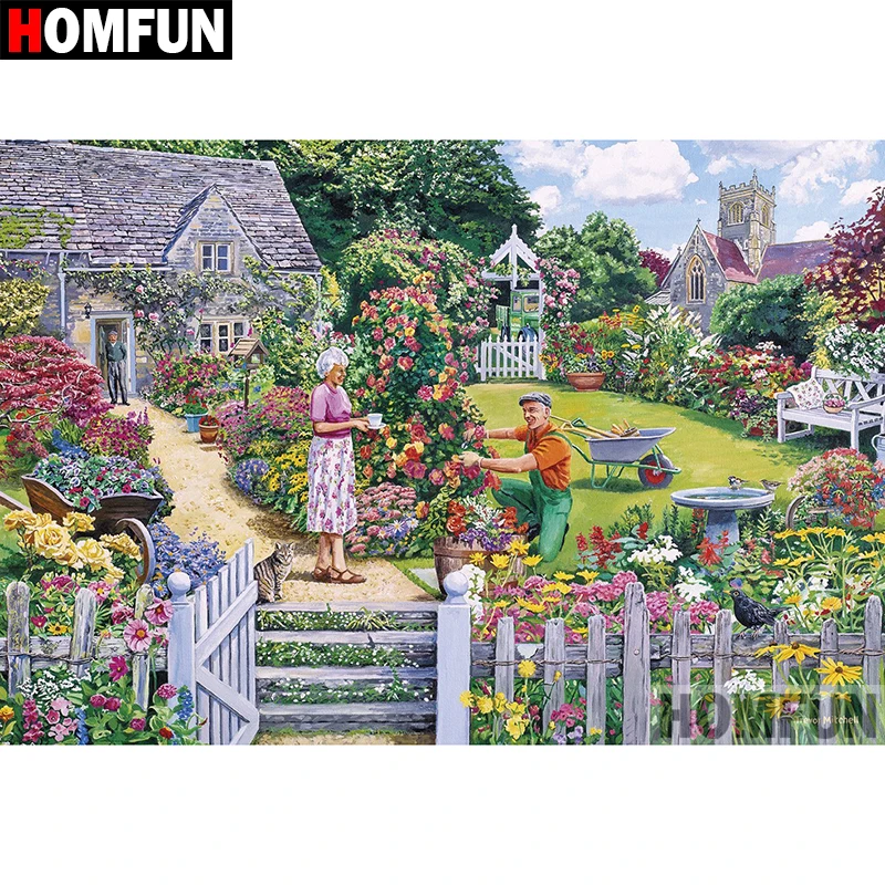 HOMFUN 5D DIY Diamond Painting Full Square/Round Drill \