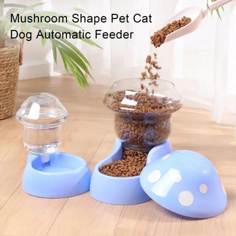 Cat Automatic Feeder Water Dispenser 350ml/1.8kg Large Capacity Food Container Small Dog Cat Feeding Drinking Bowl Anti Slip