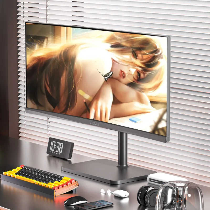 Adjustable Desktop Monitor Stand VESA Mount 14-32 Inch Capacity 180°Swivel ±45°Tilt VESA Screen Holder Desk Bracket 2002