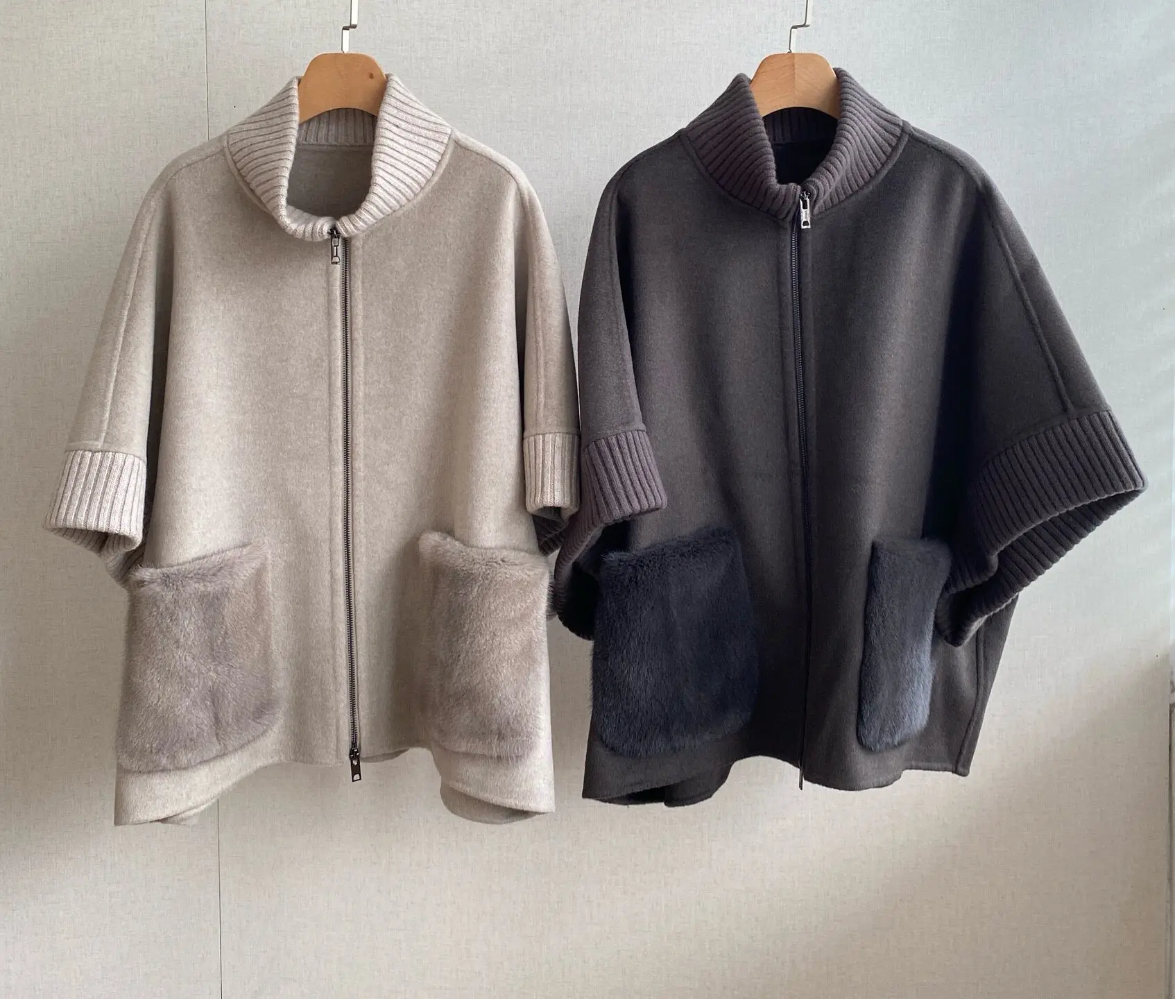 2026 Autumn Winter New Women's High-Quality Cashmere Wool Stand Collar Blazer Coat