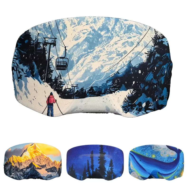 Ski Goggle Cover Single Double Board Snow Glass Protector Cover Portable Anti-Scratch Ski Goggle Lens Cloth Skiing Eyewear Cover