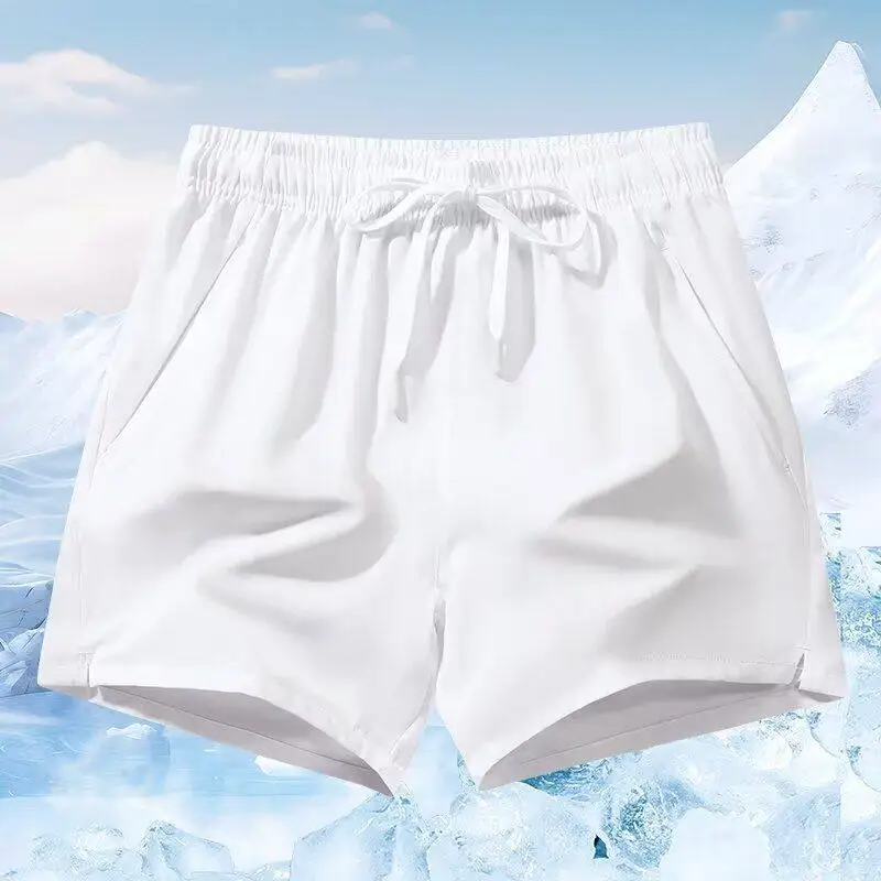 Men's Fitness Sports Shorts Plus Size Casual Solid Color Beach Shorts Men Quick Dry Breathable Running Shorts Male Swim Trunks