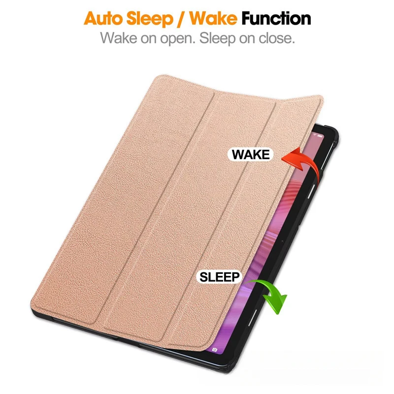 Tri-Fold Case for Lenovo Zhaoyang K10C 2nd 10.1 TB311FU with Auto Wake Sleep Shockproof PC Cover for Lenovo