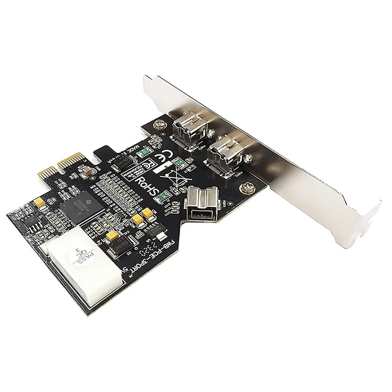 Imagem -02 - Adaptador de Cartão Controlador para Win 10 Pci-e Firewire 800 Ieee External1394b x 1394b Interno x Portas