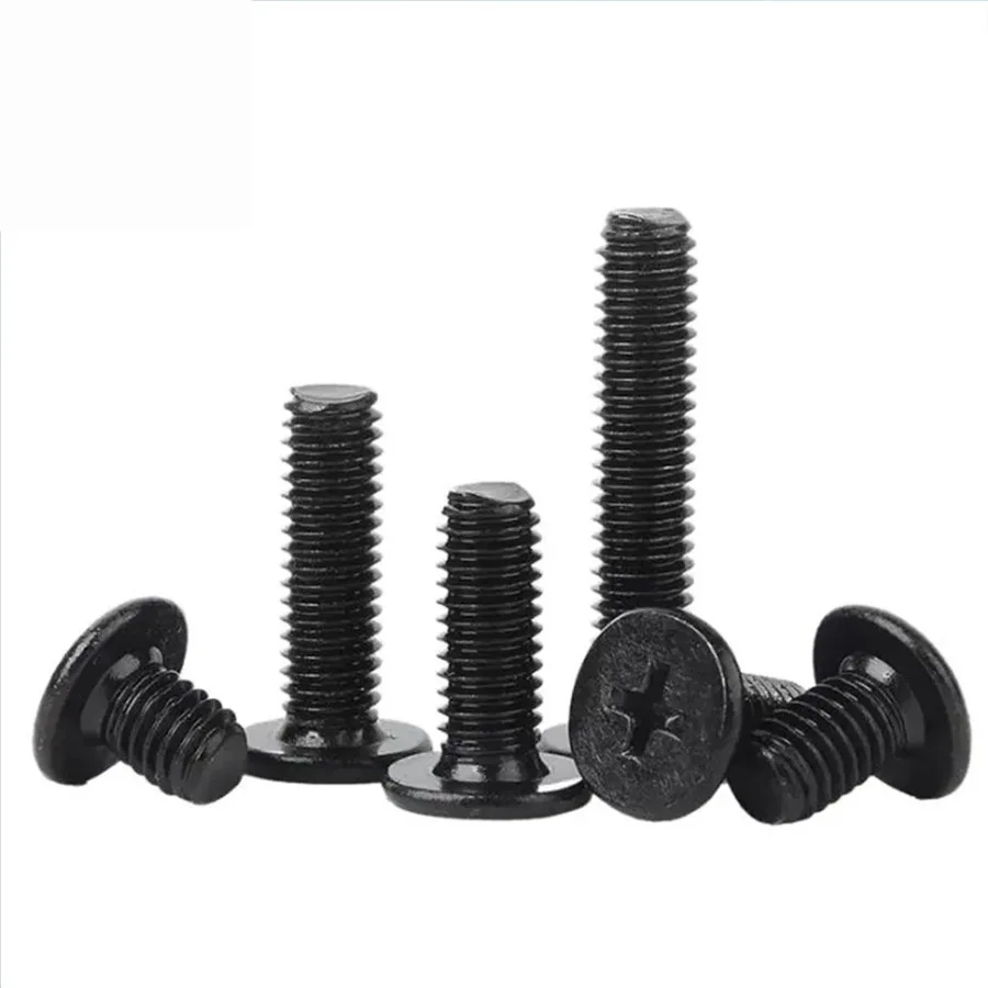 M1.6 M2 M2.5 M3 M4 M5 M6 Black 304 Stainless Steel Laptop Computer Phillips Ultra Thin Low Flat Wafer Head Bolt Screw
