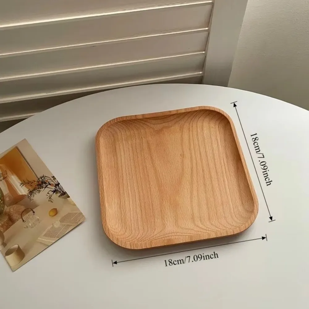 Plateau en bois créatif de style japonais, grande capacité, pour le rangement des aliments, plateau de service portable, plat à nourriture