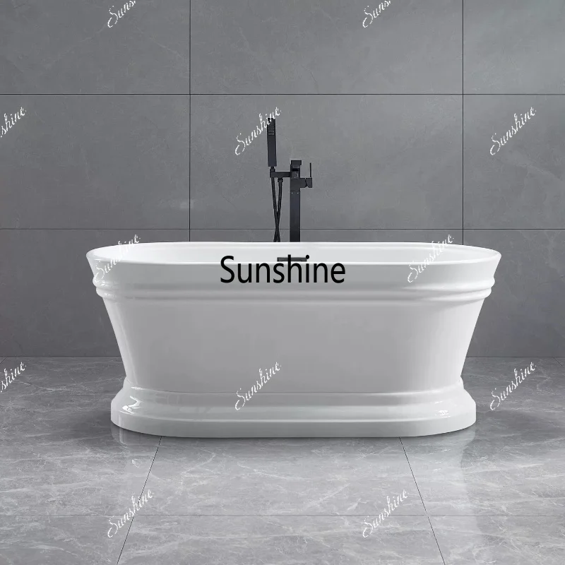 Japanese wavy striped French independent simple household acrylic princess bathtub
