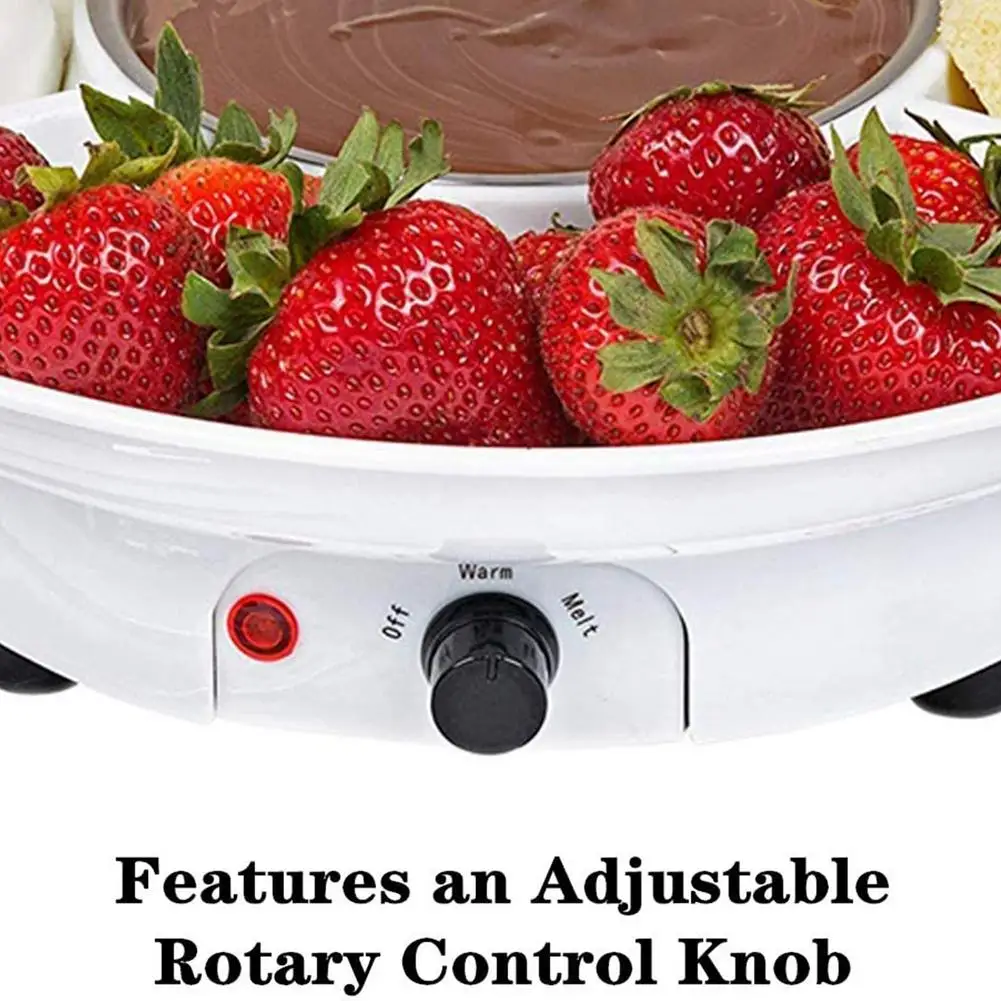 Fondue Pot Set Electric Chocolate Maker Chocolate Fondue Electric Fondue Pots for Grahams Crackers Chocolate Marshmallows