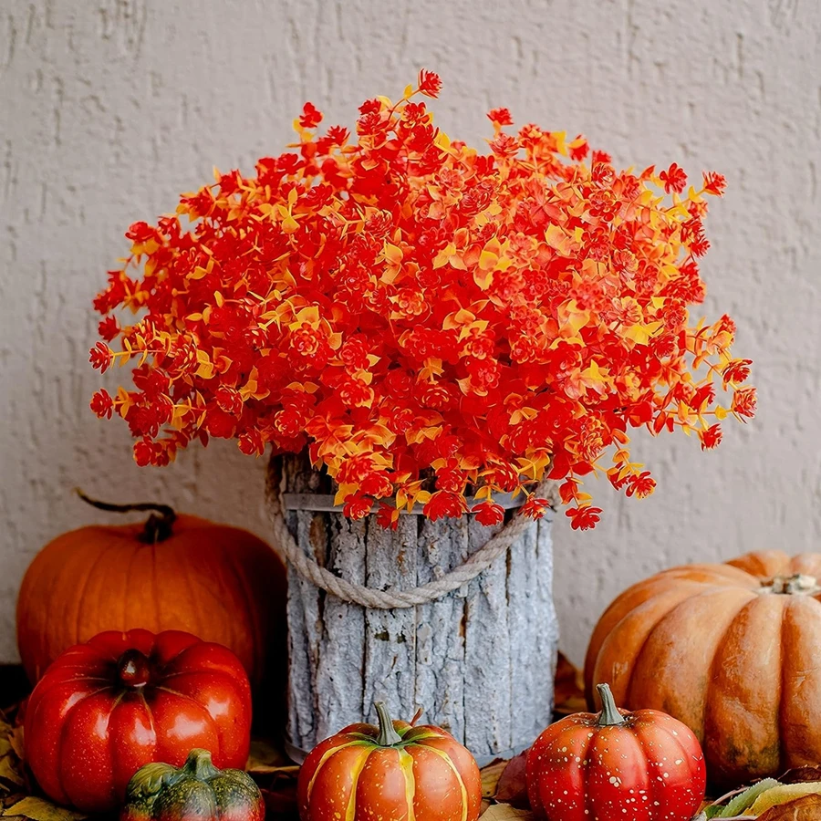 10 Stück Künstliche Blumen Vase Heimdekoration Festtagskranz Outdoor Garten Hochzeitskranz Blumensträuße Halloween Scrapbooking – Detail 7