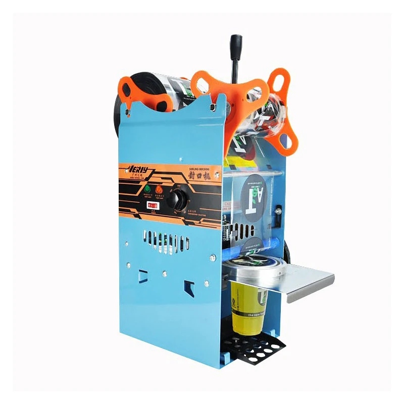 New automatic sealing machine soy milk hot drink tea shop commercial paper cup plastic cup universal sealing cup machine