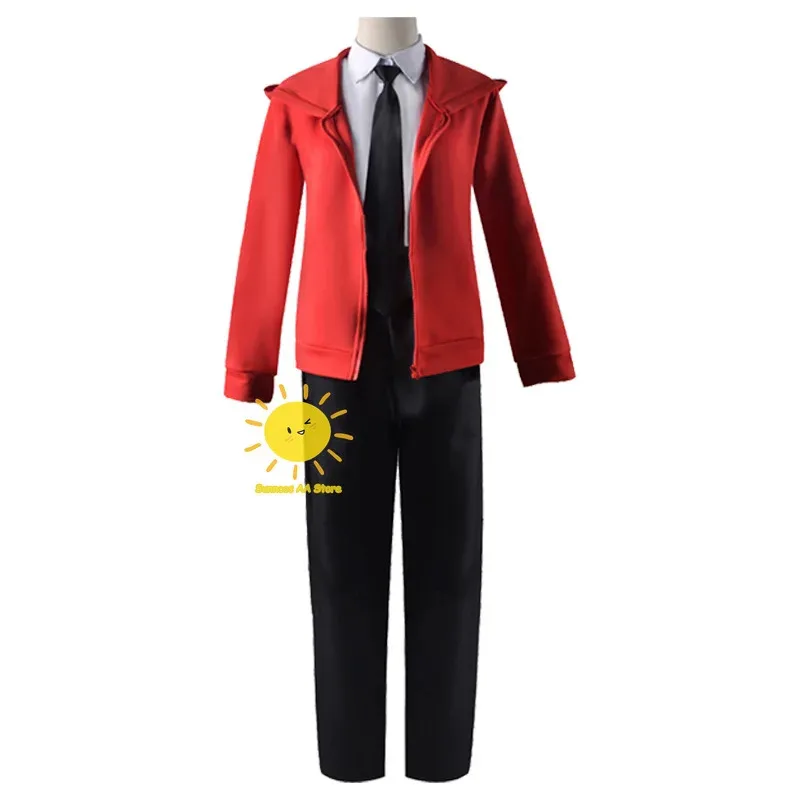 

hhh 2025 аниме бензопила мужские костюмы для косплея мощность красное синее пальто костюм головные уборы парик Хэллоуин карнавал вечерние Cos Wom