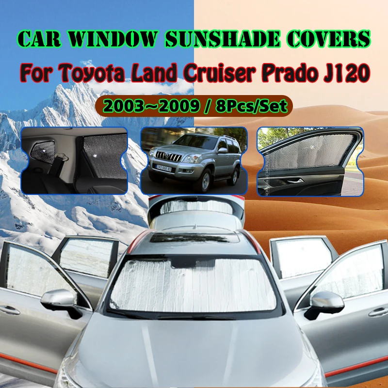 

For Toyota Land Cruiser Prado J120 LC FJ 2003~2009 Car Window Windshield Sunshade Front UV Protect Reflector Sun Shade Sun Visor