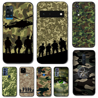 Black Tpu Case For TCL phone 20 20L 10 lite 10L PLUS PRO 20E 20R 20SE 20XE 205 20B 20Y Camouflage military