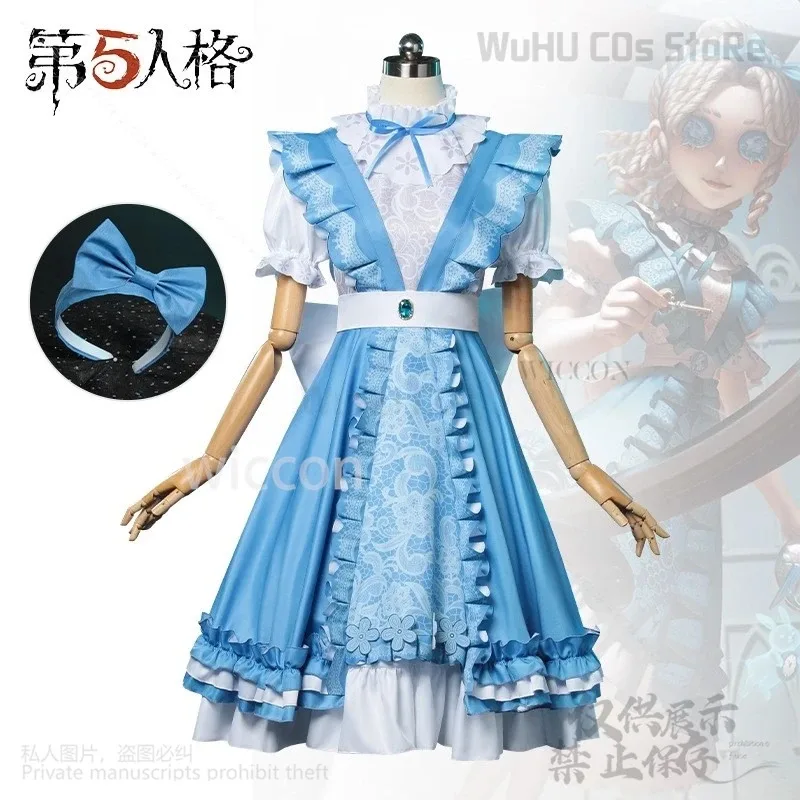 

Аниме игра Identity Vcosplay Алиса Дерза костюм репортер в мечте парик платье принцессы Лолита Хэллоуин Рождество индивидуальный заказ