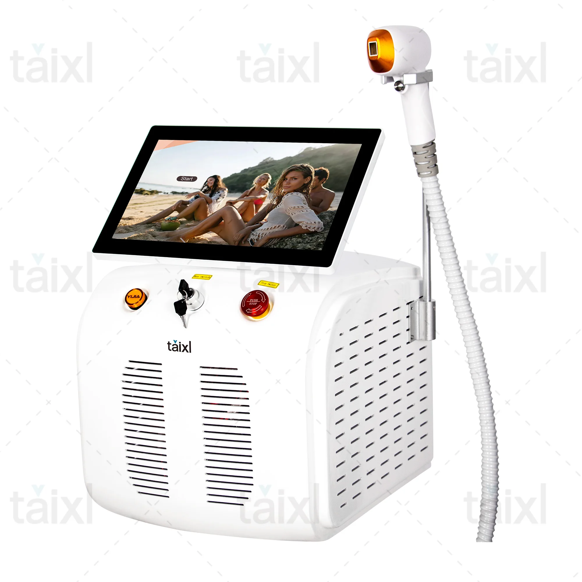 

Diode Laser 808nm Hair Removal Mchine Profession Ice Titanium Epilator Painless Portable 3-wavelength Permanent Depilator