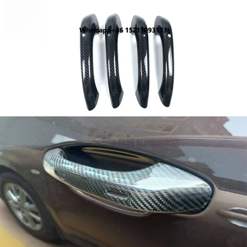 

New Upgrade Dry Carbon Fiber Side Door Handle Cover Exterior Handle
