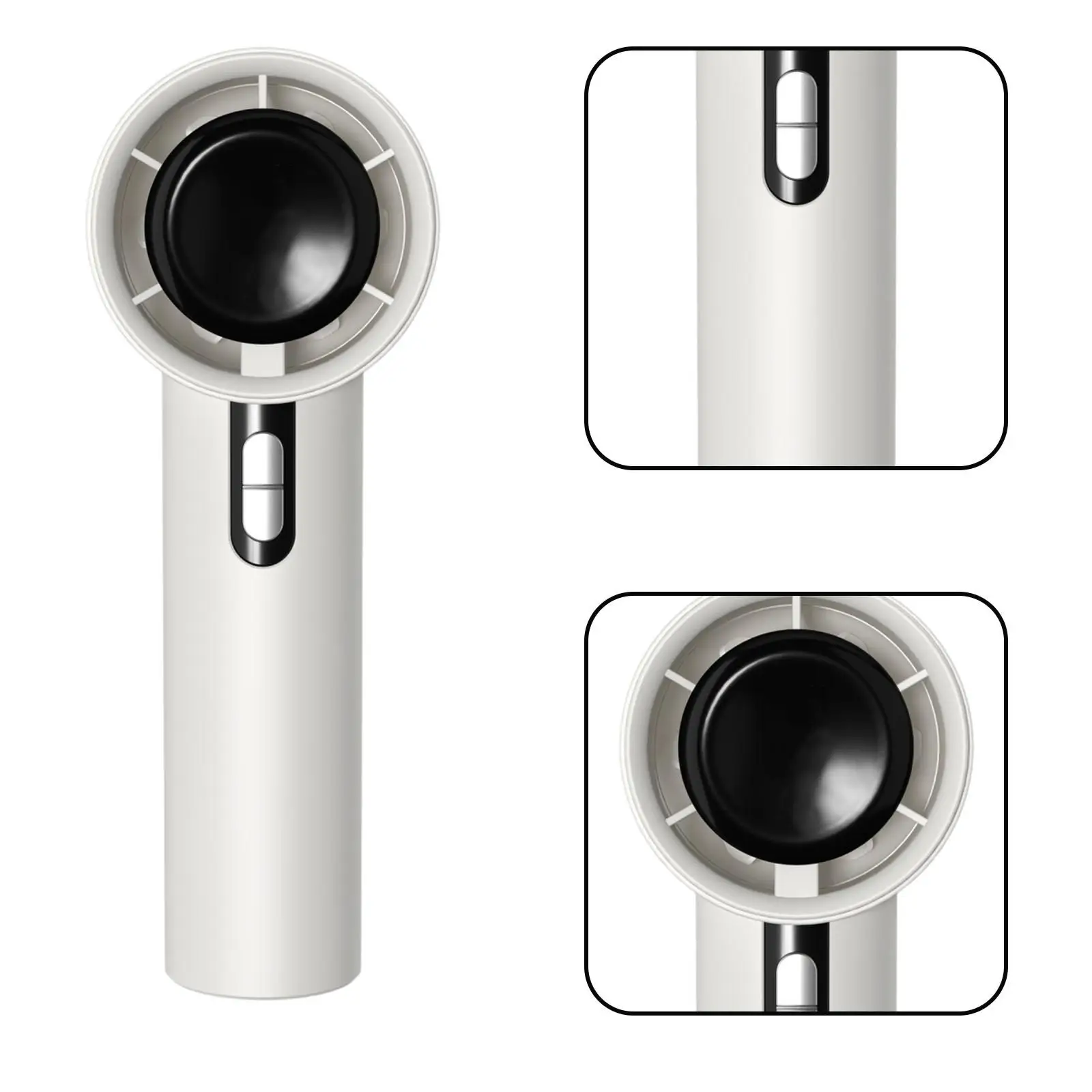 Mini Handheld USB Carregamento Ventilador de Refrigeração, Display Digital, Velocidades Ajustáveis, 17cm Comprimento, Verão Quente