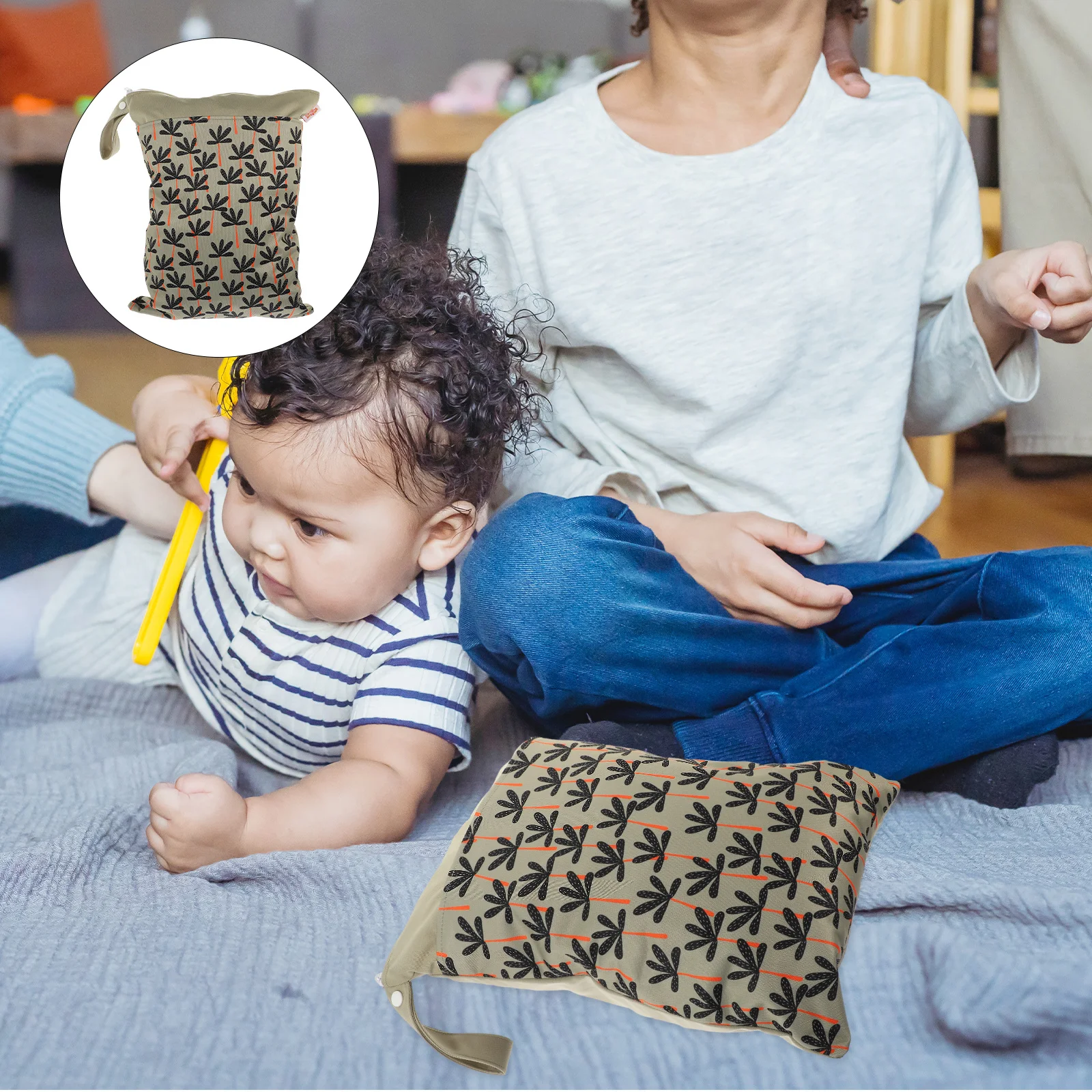 Bolsa de armazenamento de fraldas para bebês, à prova d'água, lavável, organizador com zíper, portátil, bolsa de viagem, armazenamento para troca de fraldas, itens essenciais infantis