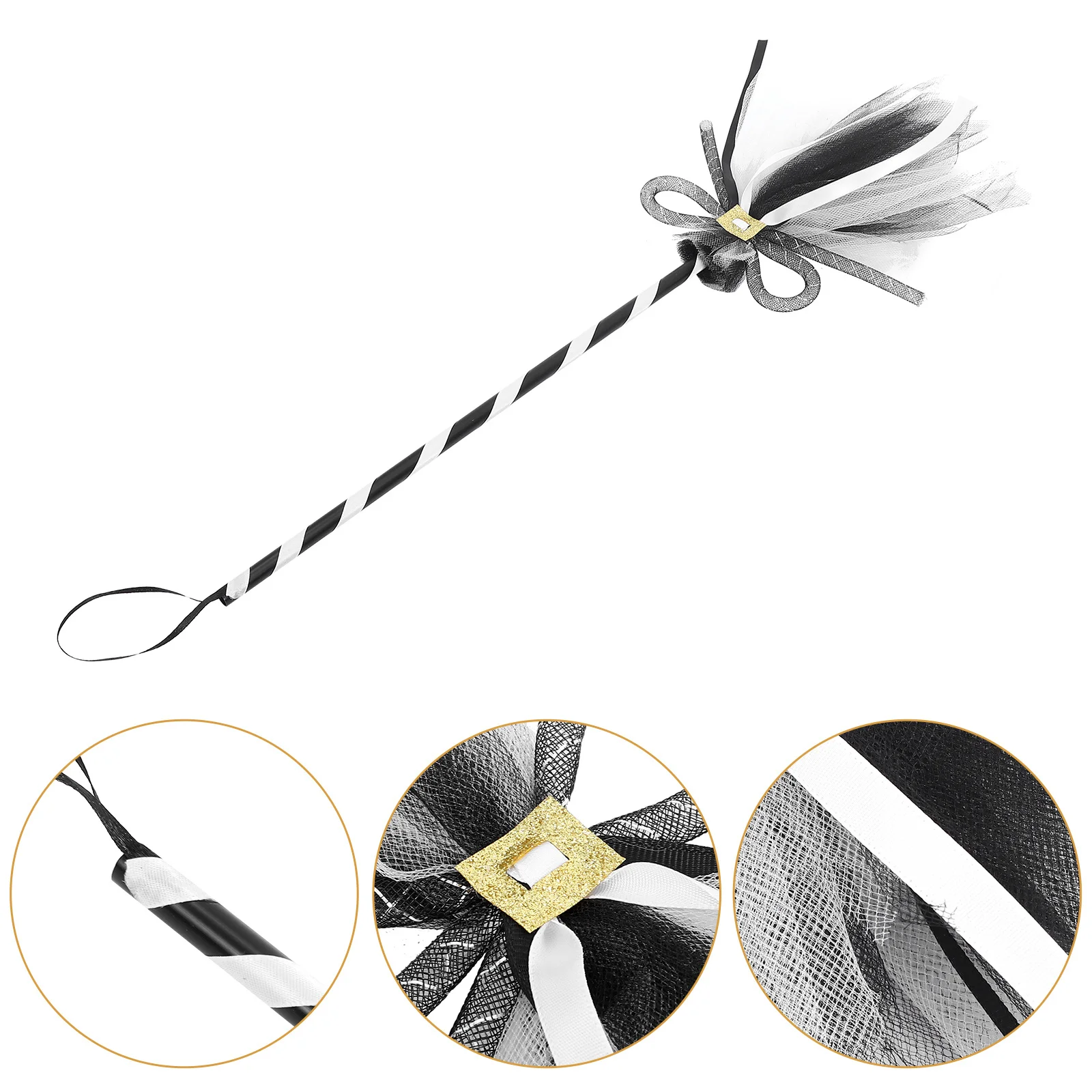 Accessoire de balai de sorcière pour Halloween, Design réaliste, facile à transporter, ornement décoratif, accessoire de Cosplay de fête, Costume de magicien