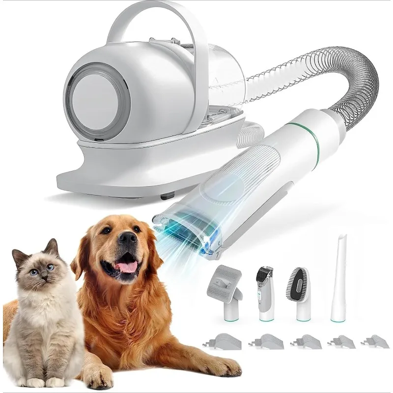 Neakasa P1 Pro Pet Grooming Kit & Vacuum Suction 99% Pet Hair, Professional Clippers with 5 Proven Grooming Tools for Dogs Cats