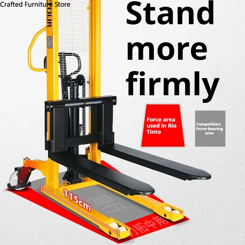 Manual Hydraulic Forklift Truck Handling Loading Forklift Truck Unloading Commercial Furniture Carrello Elevatore ZY60CC