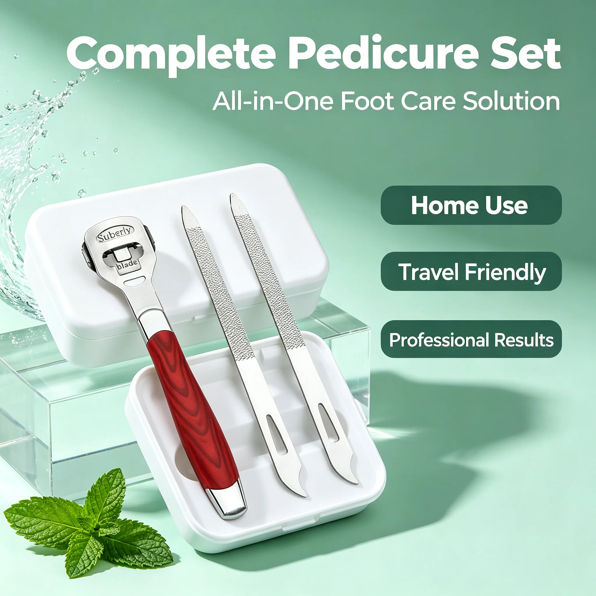 Foot Care Tool, Foot Shaver, Stainless Steel Foot File, Smooth Rough Heels, Clear Dead Skin for Daily Home Pedicure