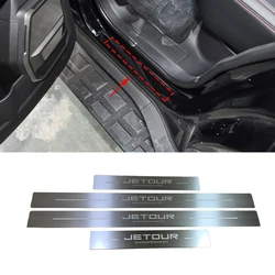 Car Door Sill Pedal Cover Trim For Jetour Dashing 2022 2023 2024 Stainless Steel Threshold Scuff Plate Guards Accessories 2024