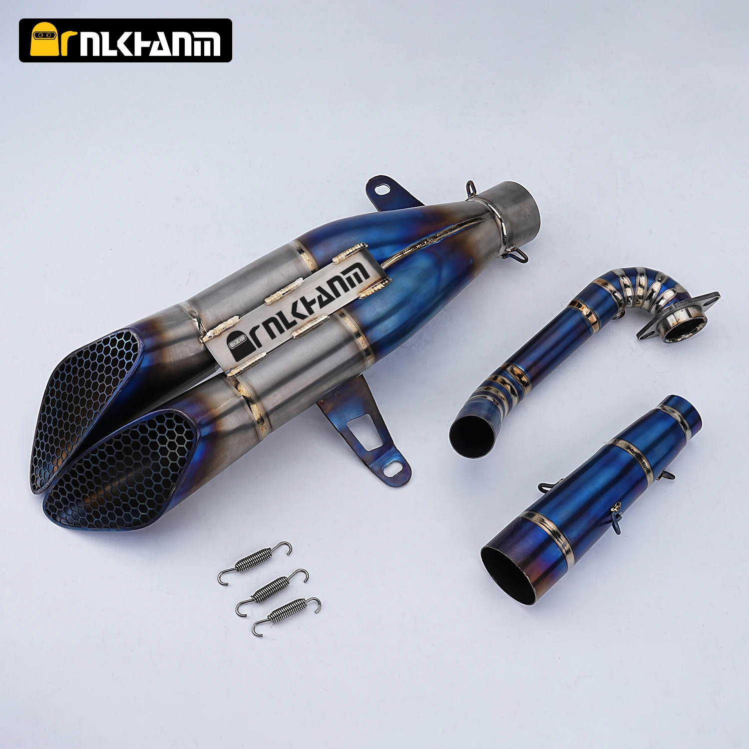 لنظام عادم الدراجة النارية ZONTES 368G باللون الأزرق Ti. تعديل السبائك مع الجوزاء Ti. كاتم صوت كربون لـ ZONTES 368G 2026-