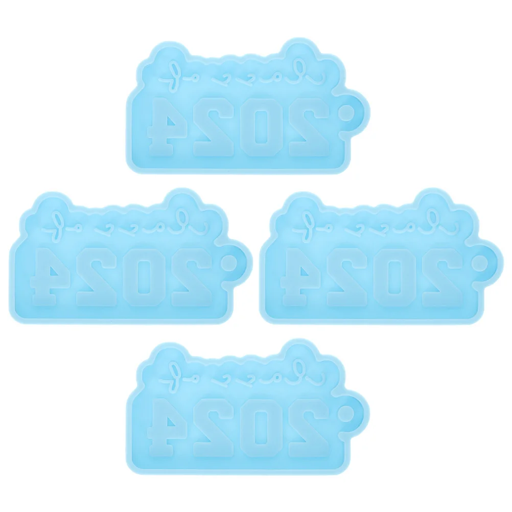 

4 шт., брелок, подвеска, силиконовая форма для поделок из эпоксидной смолы, класс 2024, форма для выпускного литья, набор для рукоделия из смолы, изготовление ювелирных изделий