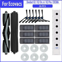 롤러 사이드 브러시 걸레 HEPA 필터 먼지 봉투, Ecovacs Deebot X2 Omni X2 X2 Pro X2 Pro X2 Pro Plus 부품 액세서리