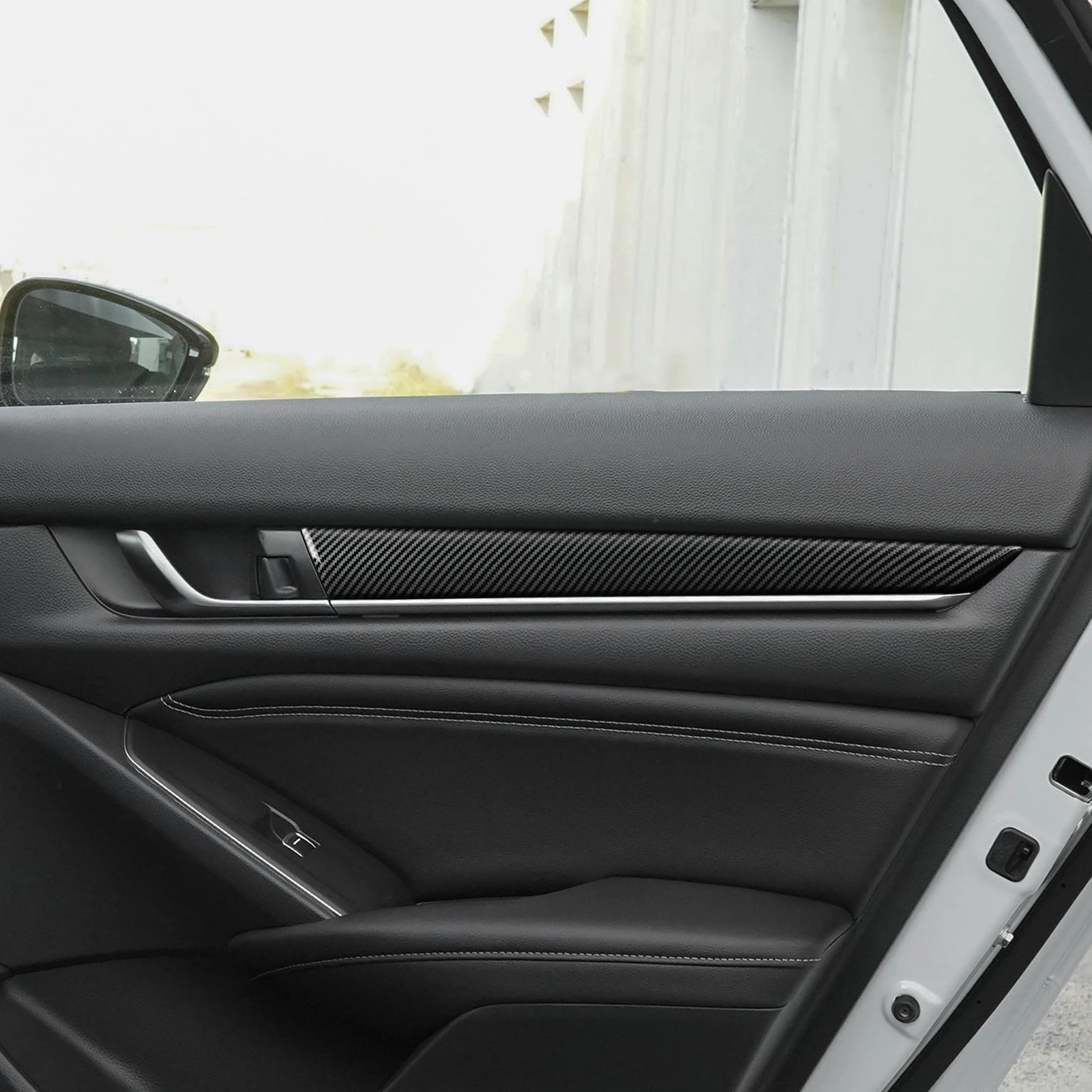 Auto-Mittelkonsole, Schalthebel, Lenkradverkleidung für Honda Accord 10. Generation 2018-2022 Zubehör. ABS-Kohlefaser-Innenausstattung. – Detail 23