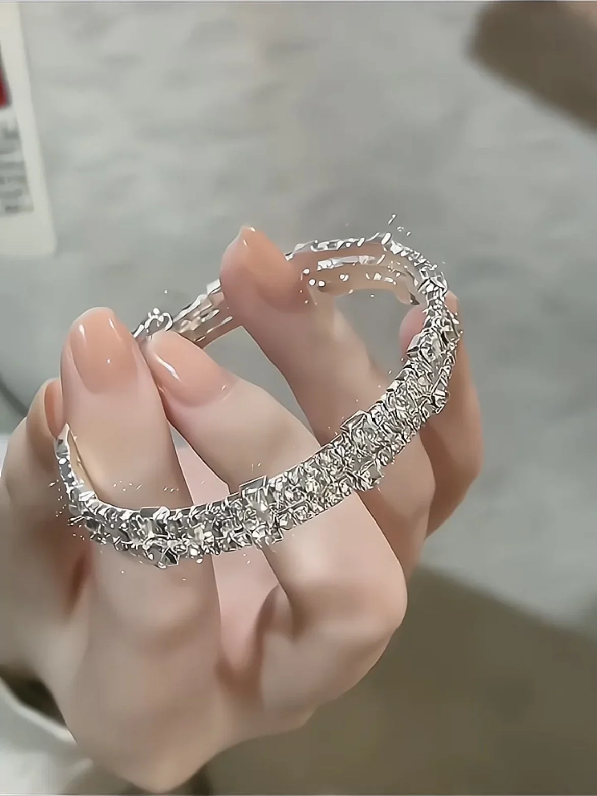 Shining full diamond bracelet banquet spice girl rich daughter dancing rhinestone bracelet