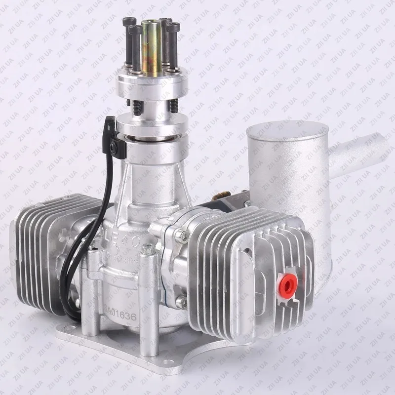 DLE40 Yeni Orijinal DLE 40CC Benzinli Motor Çift Silindirli DLE RC Uçak için Yan Egzoz Doğal Rüzgar Soğuk El Çalıştırmalı