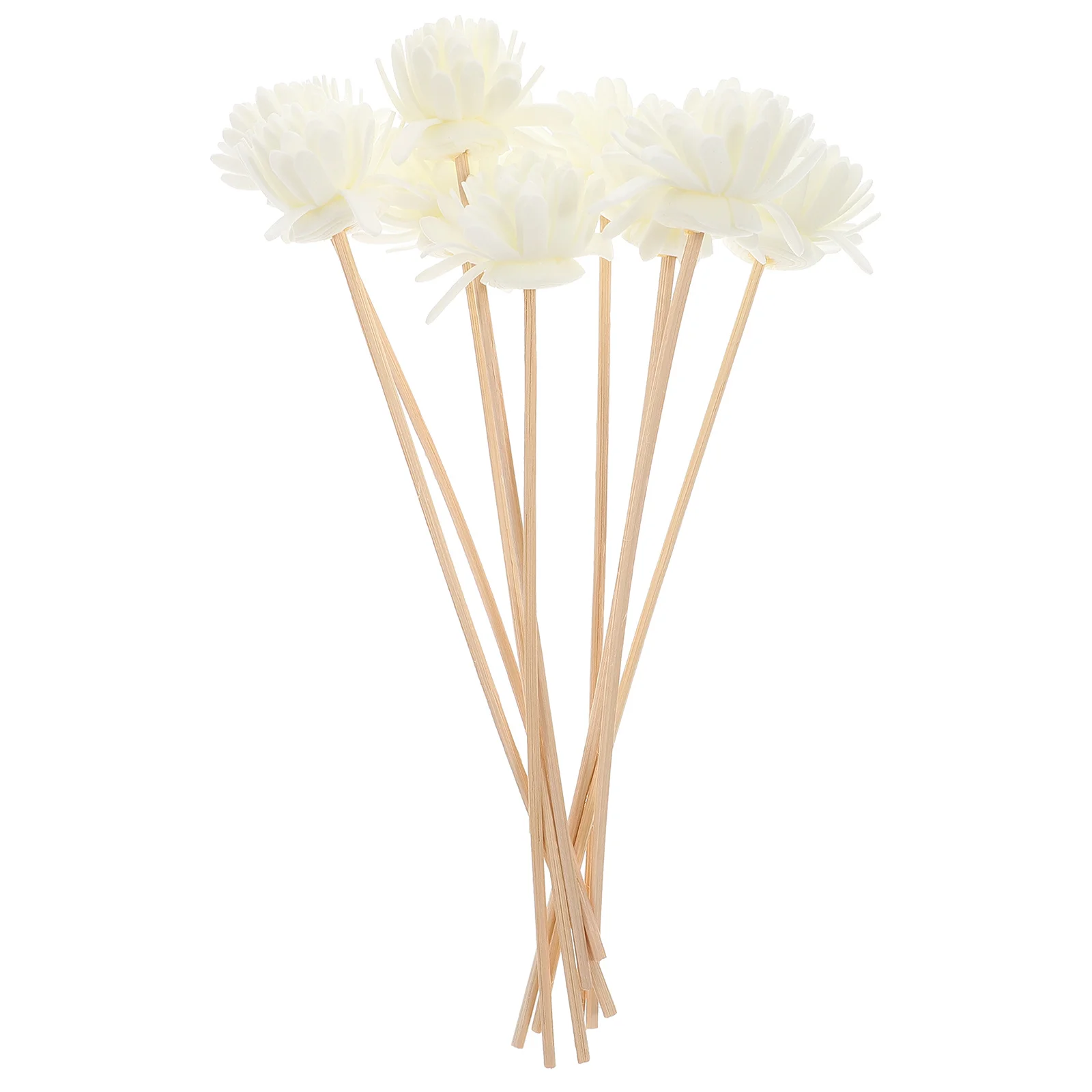 Chrysanthemum Aroma Diffuser with Rattan Reed Sticks Natural Essential Oil Diffuser for Home Office Bathroom