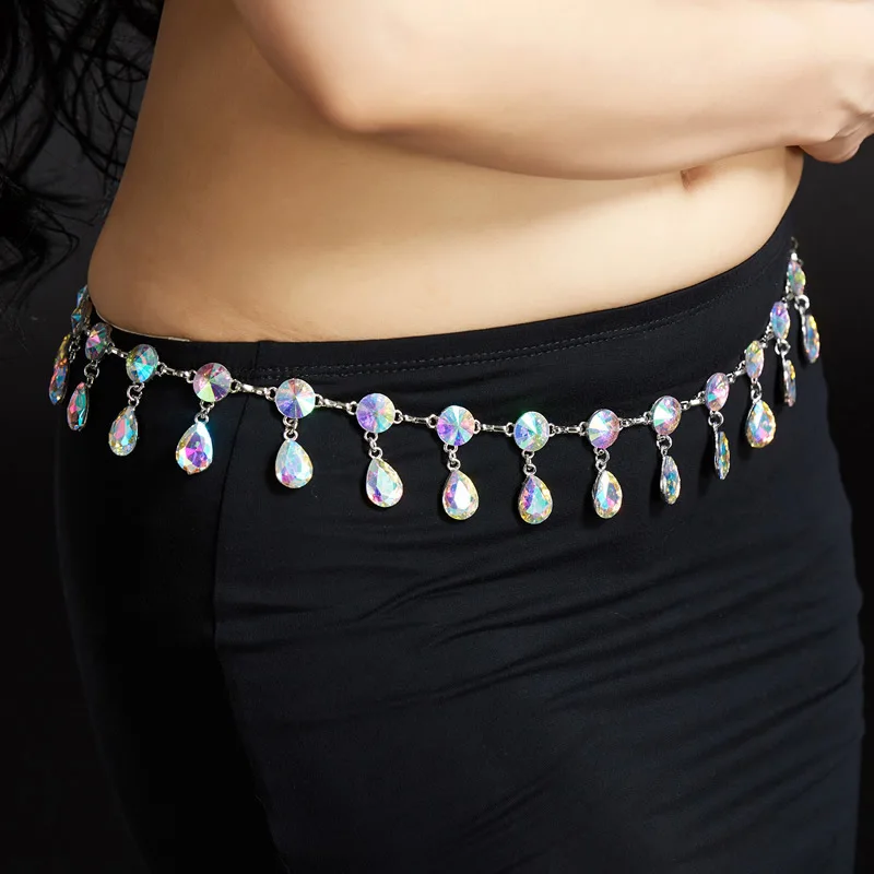 

Belly Dance Women Rhinestone Belt Shiny Diamond Crystal Girls Waist Chains Jewelry Costume Accessory Oriental Dance Waist Belt