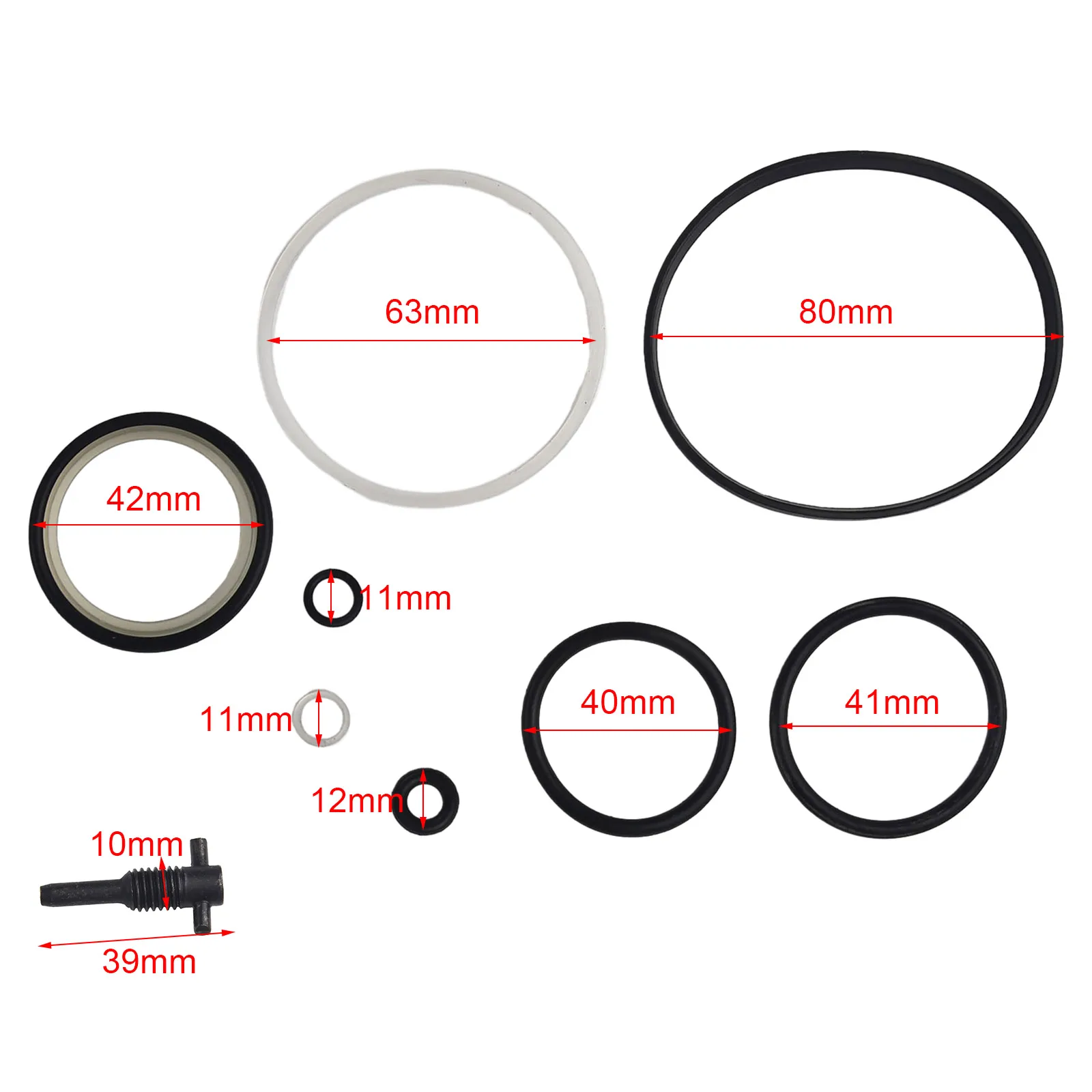 1 Set Repair Tool Oil Seal Ring Part Vertical Repair Kit Pump Core Oil Seal Dust-Proof Oil Return Valve Steel Ball Card Full Set