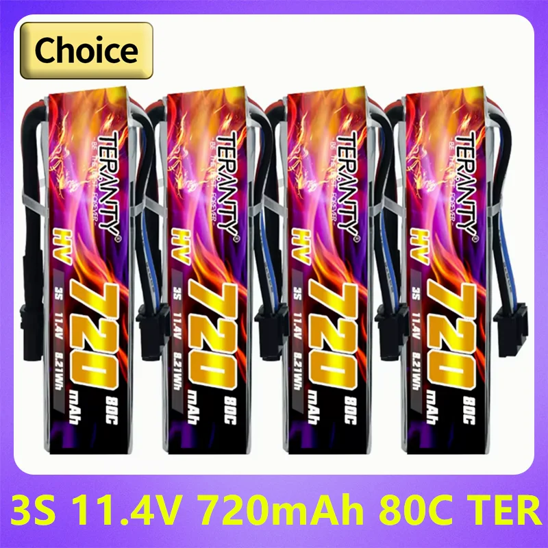 Original TERANTY 3S 11.4V 80C/160C 720mAh Lipo Battery For RC Helicopter Quadcopter FPV Racing Drone Parts Rechargeable Battery