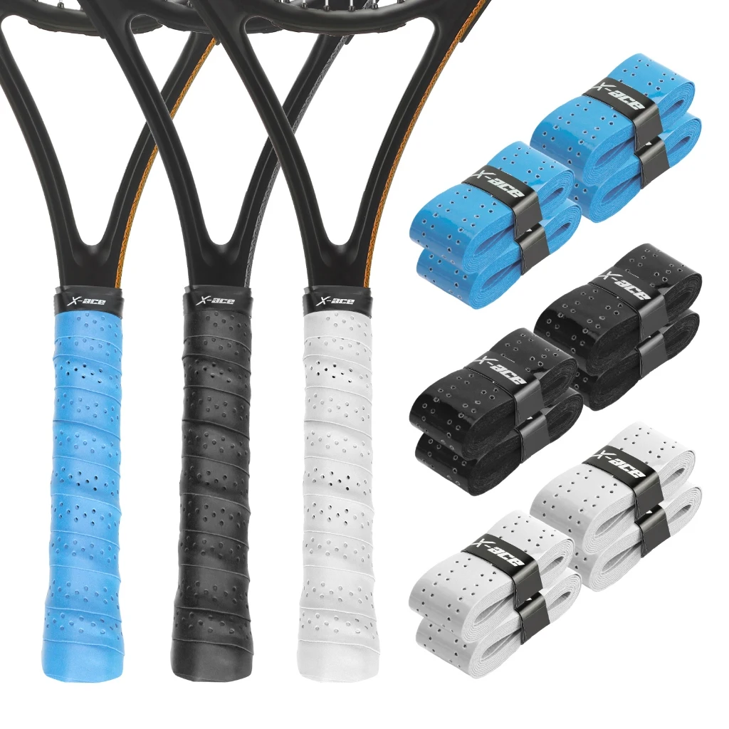 

X-ace Tennis Overgrip 12PCS,Perforated Sticky Tennis Badminton Grip Tape Anti Slip,Sweatband for Tennis and Badminton Accessory