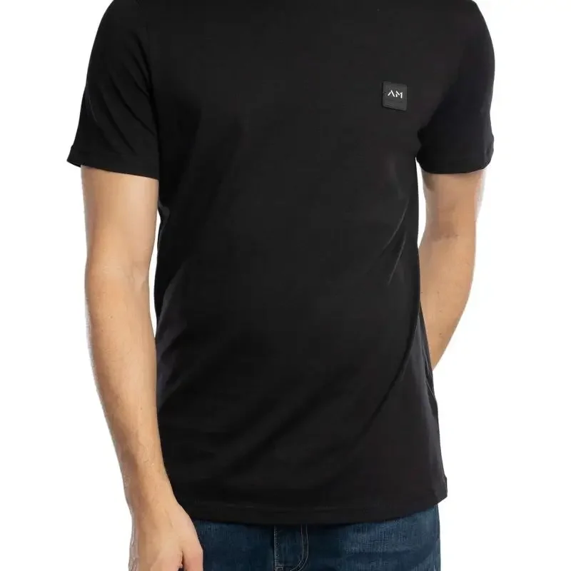 Antony Morato camiseta negra con logotipo en el pecho y caja para hombre