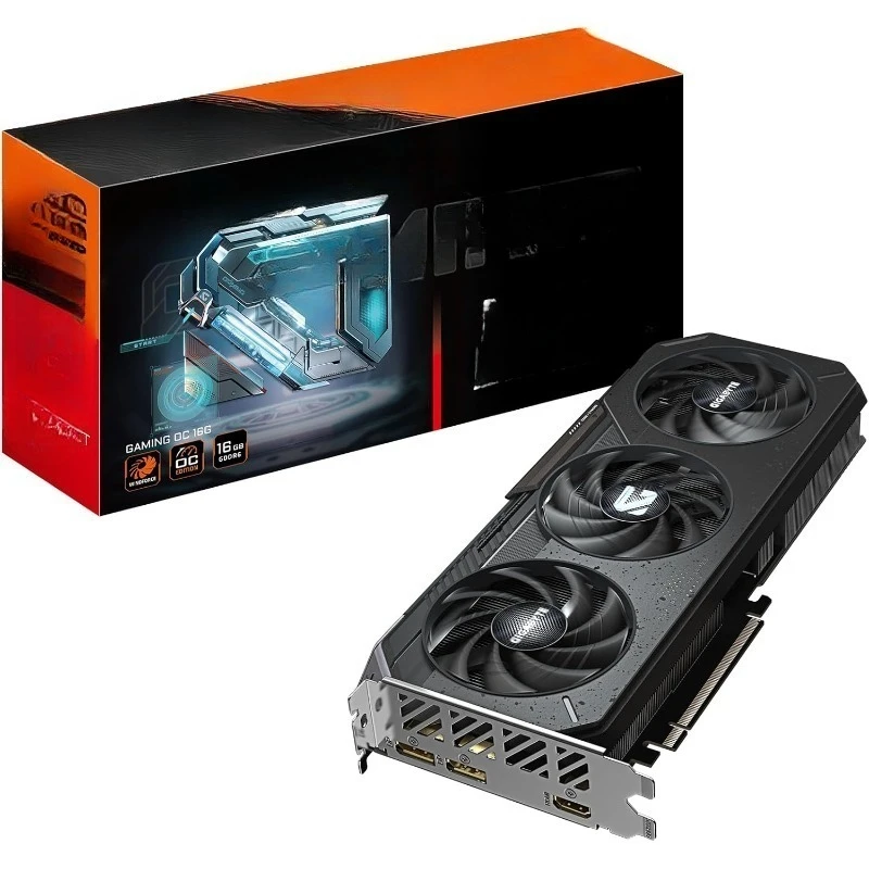بطاقة رسومات Radeon RX 9060 XT Gaming OC 16G، PCIe 5.0، 16GB GDDR6، GV-R9060XTGAMING OC-16GD بطاقة فيديو