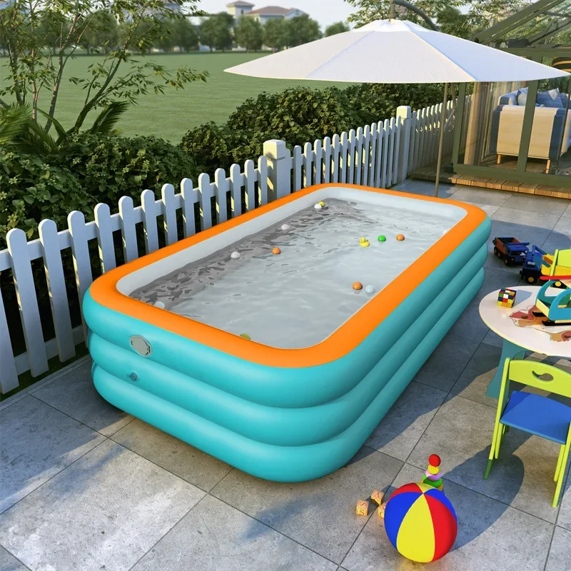 Foldable Inflatable Swimming Pool, Children\'s Play Pond, Adult Outdoor Family Party Pool, Baby Swimming Bucket, Summer Gifts