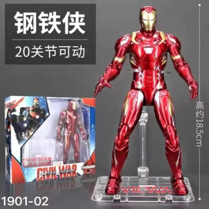 ZD Marvel Iron Spider Man Avengers Hawkeye Winter Soldier Hulk Gelenk-Actionfigur Modell Kinderspielzeug zum Sammeln Geschenk