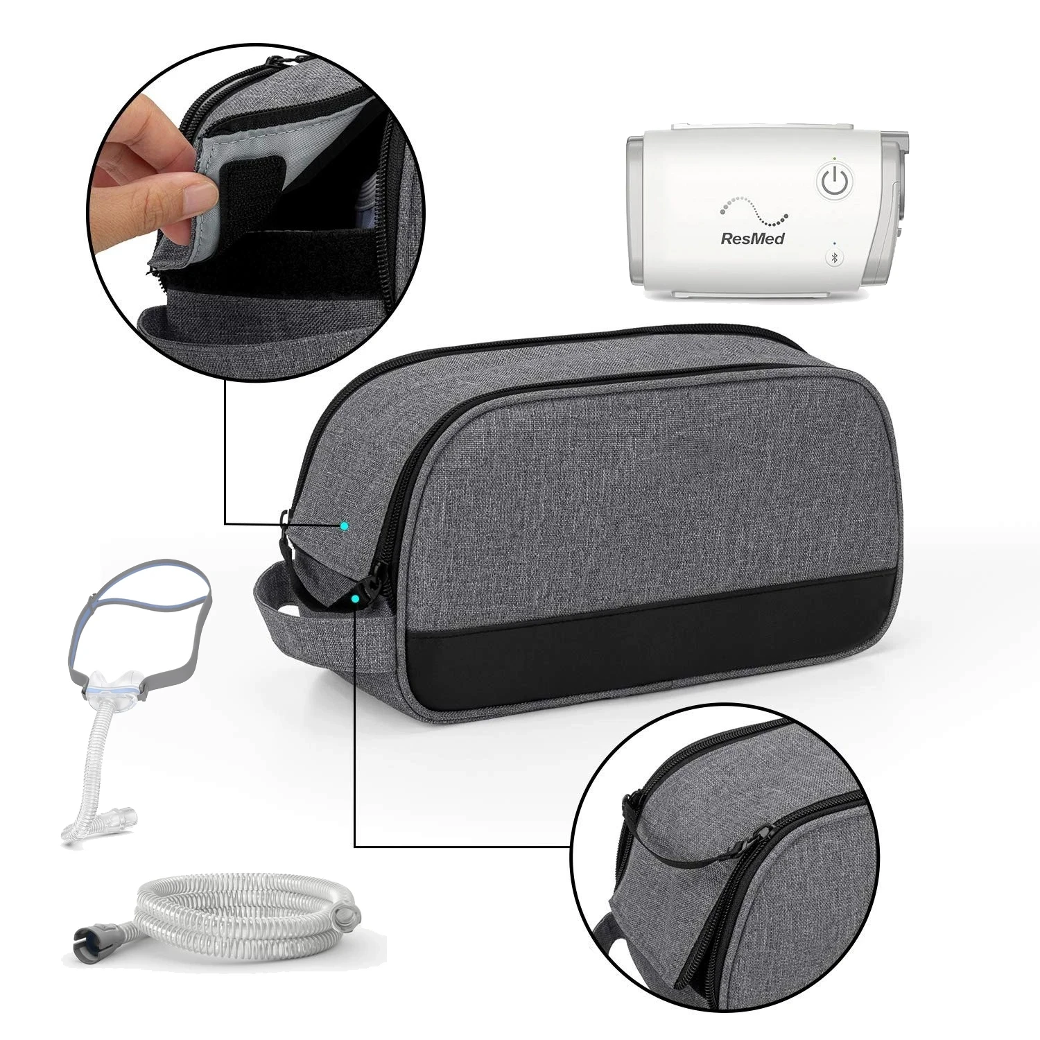 Portable Bag For Resmed Air Mini Ventilator Travel Bag CPAP Ventilator Accessories Sleep Apnea