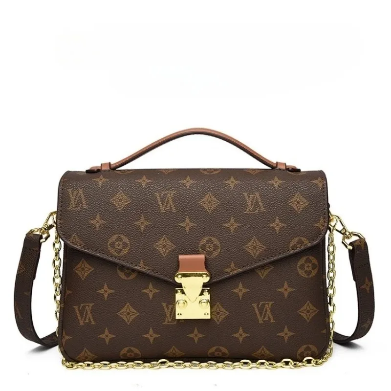 

2026 New Vintage Monogram Square Bag For Women Luxury Top Handle Handbag Elegant Shoulder Crossbody Bag Female Daily Casual Purs