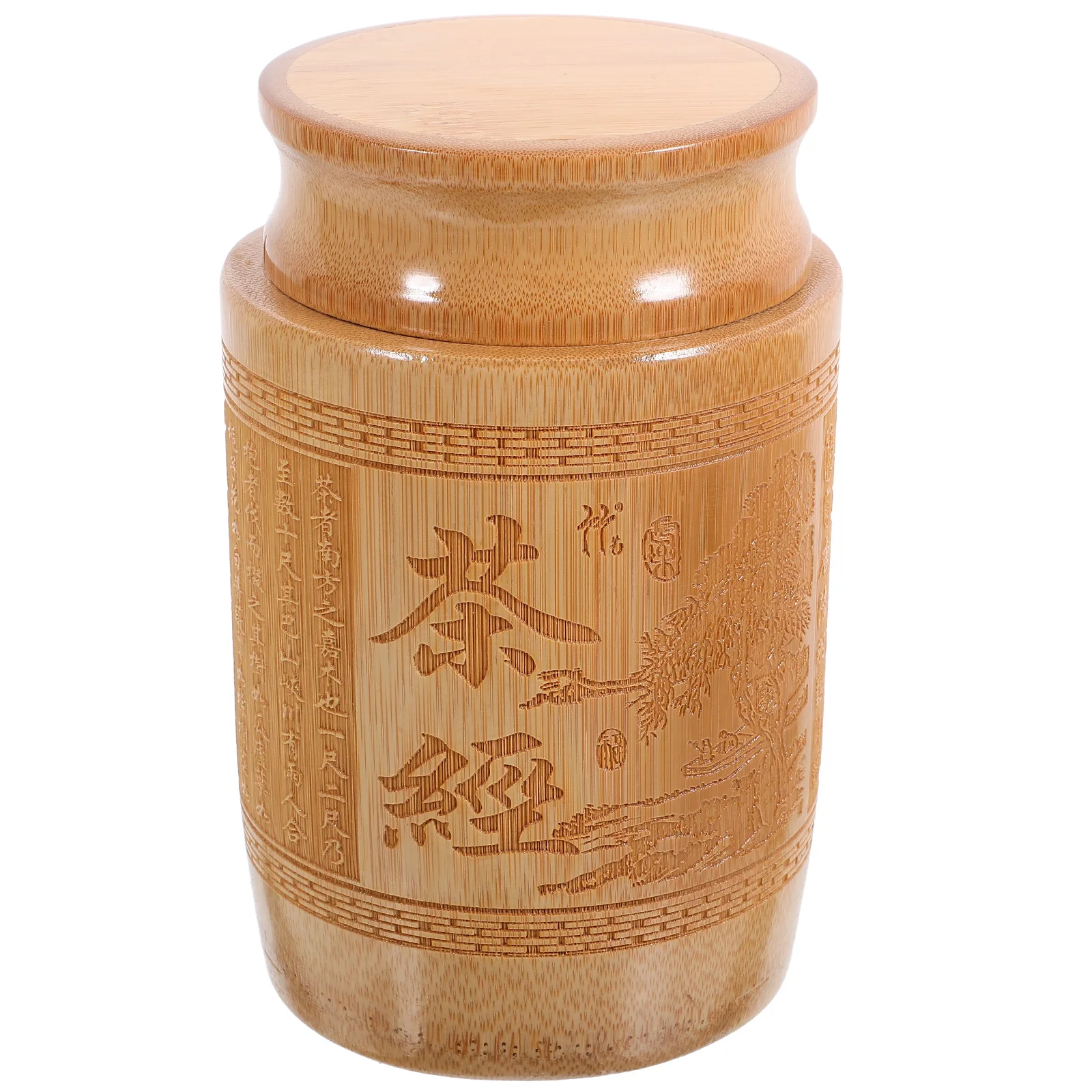 

Bamboo Tea Canister Premium Portable Storage For Loose Tea Dustproof Food Grade Container Kitchen Bar Accessories Organizing