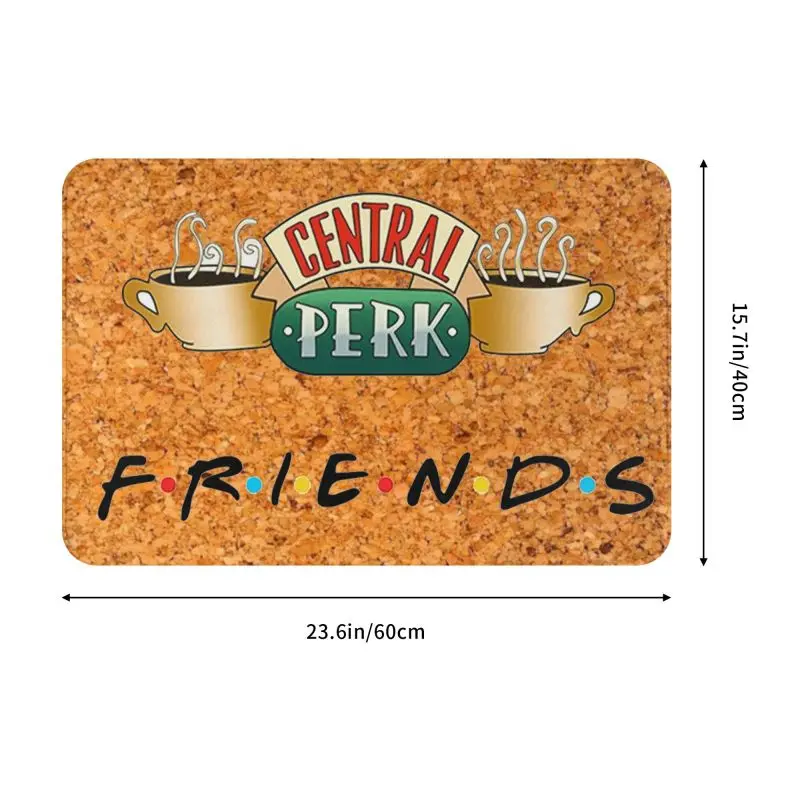 Funny Friends TV Show Front Door Mat Anti-Slip Waterproof Central Perk Cafe Comic Doormat Kitchen Balcony Entrance Rug Carpet