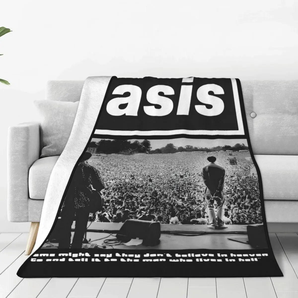 O-Oasis Rock Band Tour Music Blanket Soft Flannel Healing Gifts Throw Blankets Plush Thin Quilt