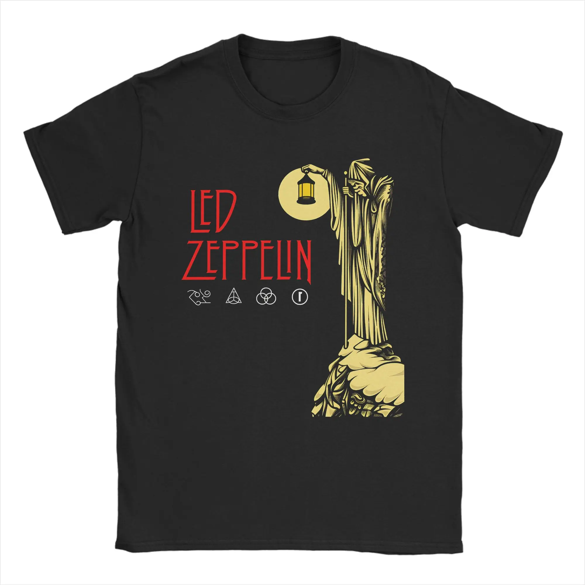 Camisetas The Mother Ship Led Zeppelin para hombre, camiseta divertida 100% de algodón, camiseta con cuello redondo, camisetas de manga corta con gráficos