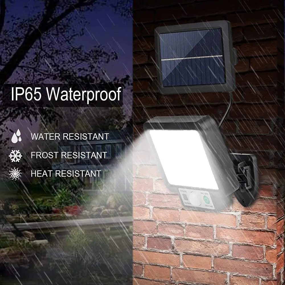 Outdoor Solar LED Light with Motion Sensor Remote Control Street Lamp Security Lights for Garden Garage Wall Lighting Waterproof