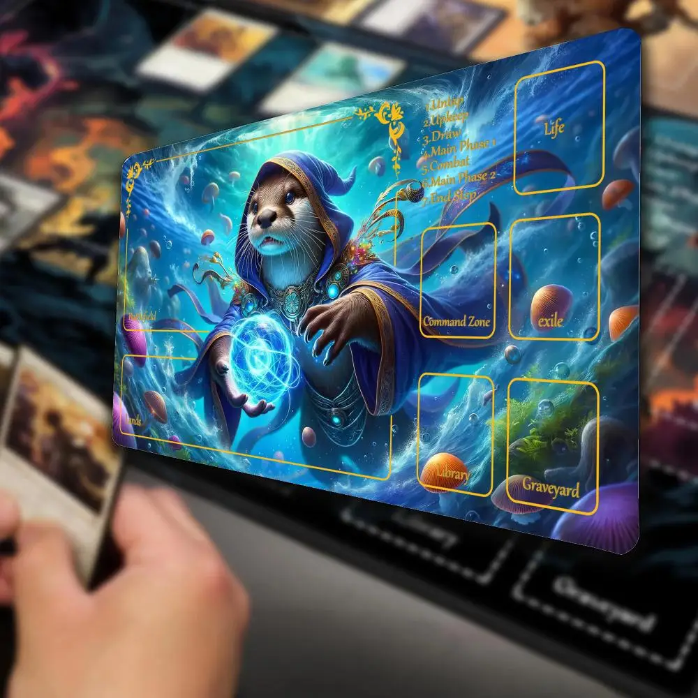 الألعاب Playmat MTG Playmat آرتشر الراكون ماوس حصيرة المضادة للانزلاق دائم مخيط حافة 35X60 سنتيمتر حصيرة مكتبية tapete ماجيك mtg #4